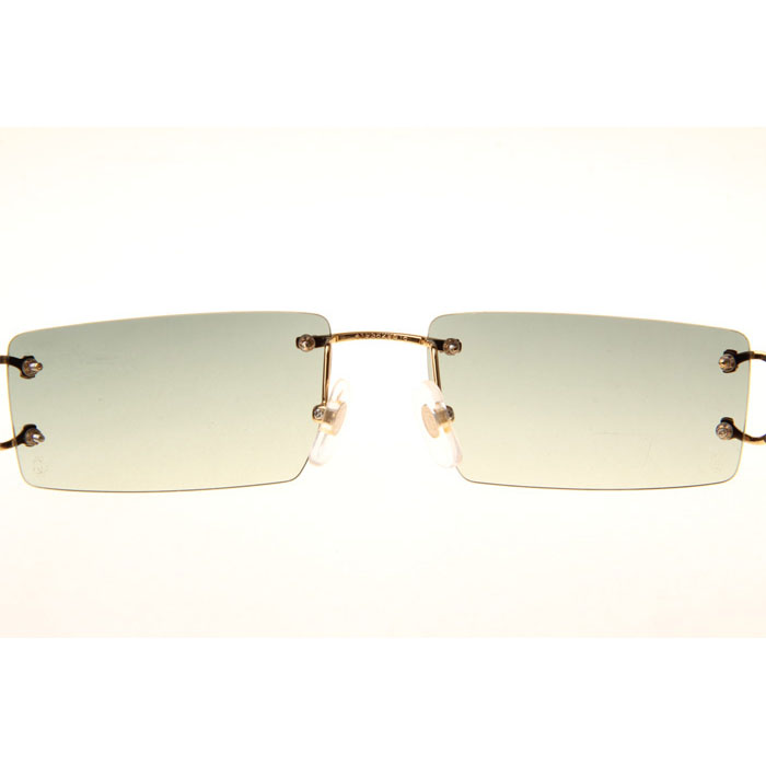Cartier CT 4193830 Sunglasses In Gold Gradient Green - FashionPlug