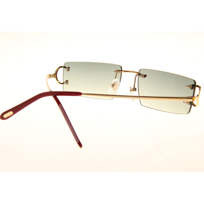 Cartier CT 4193830 Sunglasses In Gold Gradient Green - FashionPlug