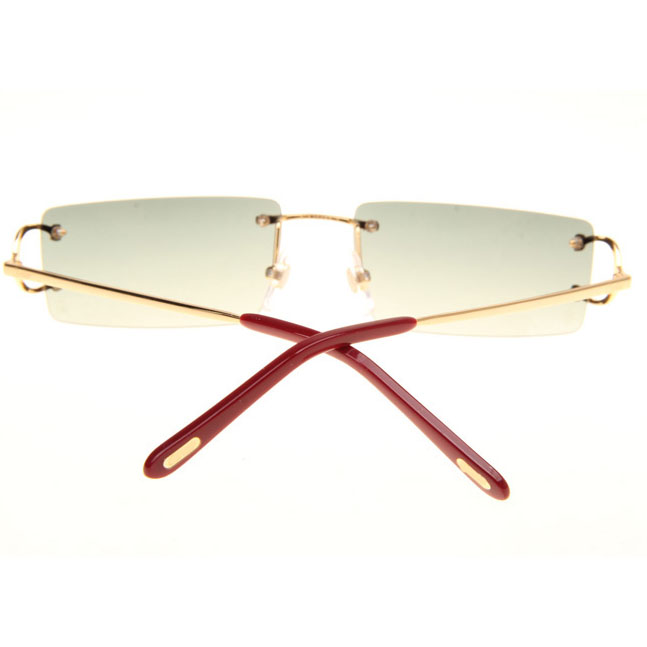 Cartier CT 4193830 Sunglasses In Gold Gradient Green - FashionPlug