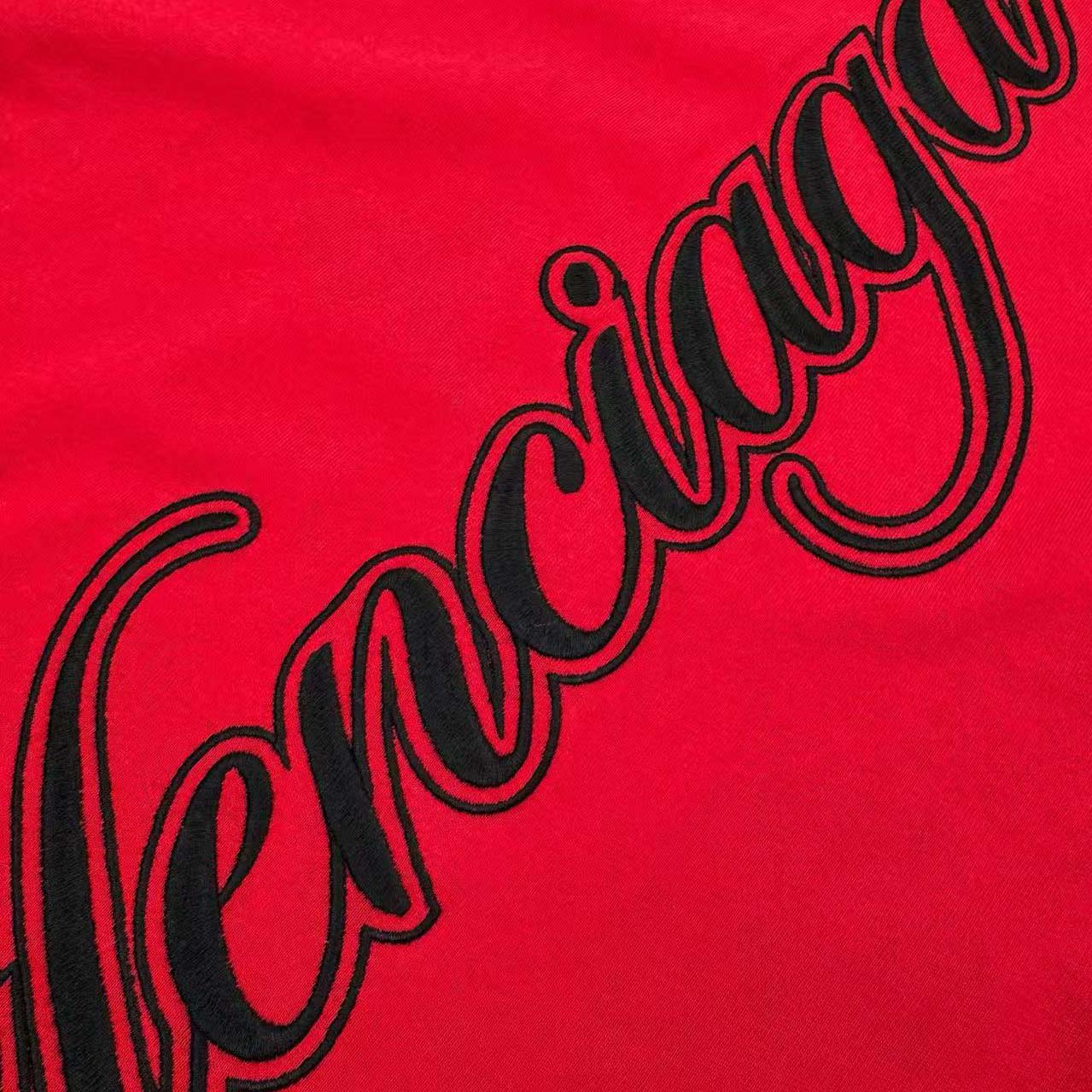 Balenciaga Cursive T-shirt Medium Fit in Red/black - FashionPlug
