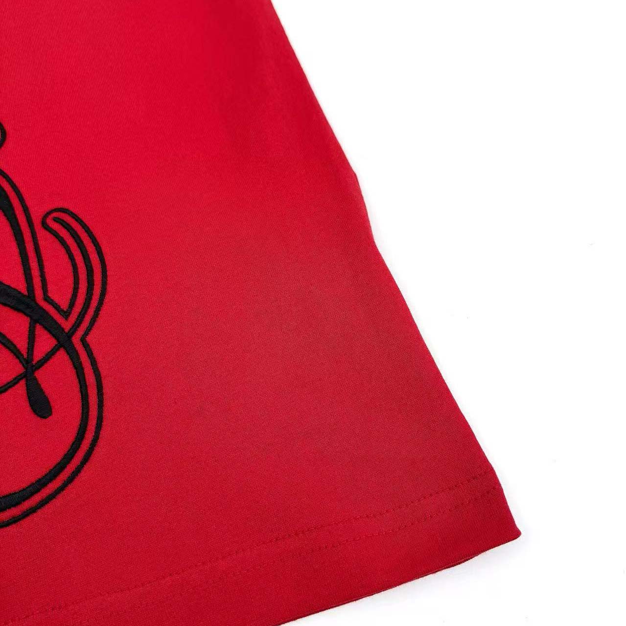 Balenciaga Cursive T-shirt Medium Fit in Red/black - FashionPlug