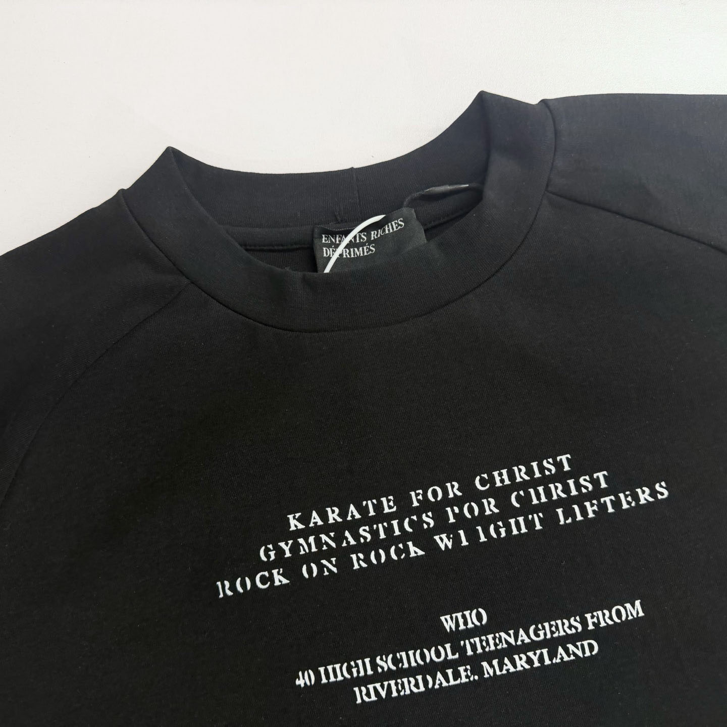 Enfants Riches Déprimés Karate For Jesus Raglan T-Shirt - FashionPlug