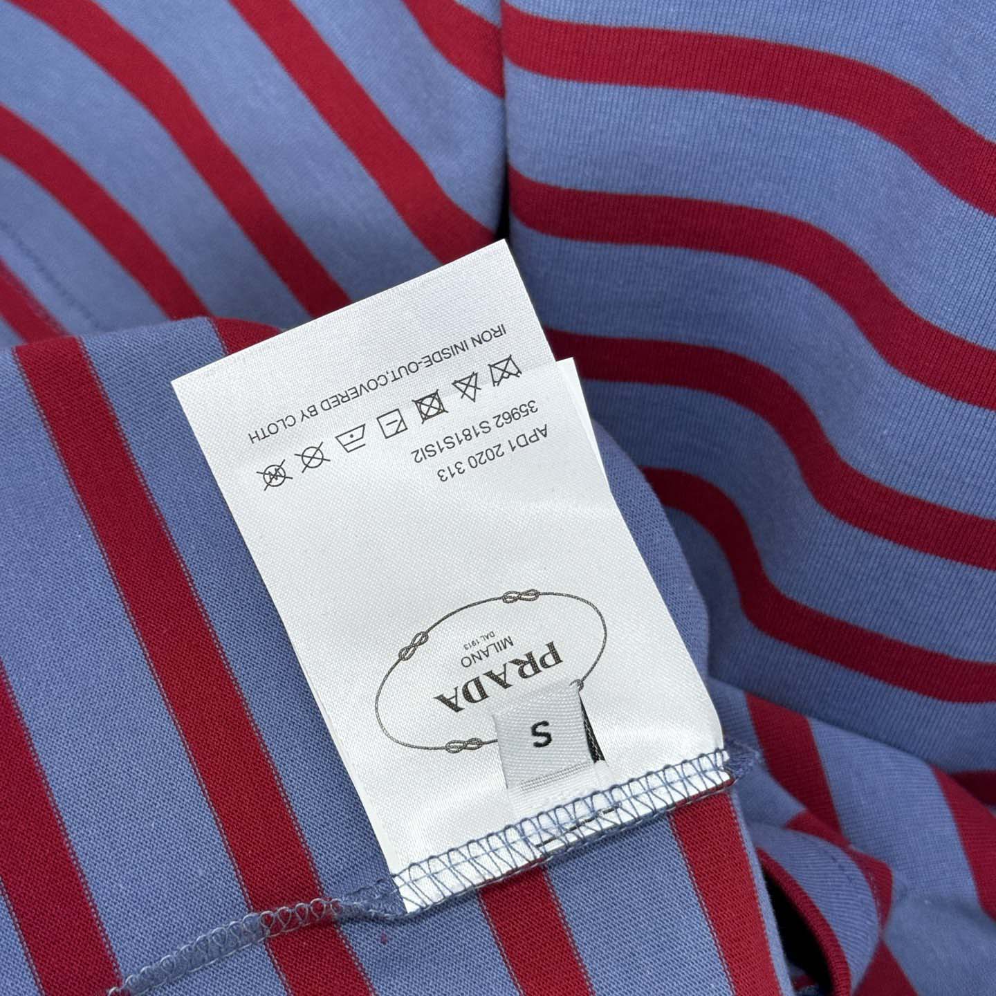 Prada Oversized Striped Jersey T-shirt - FashionPlug
