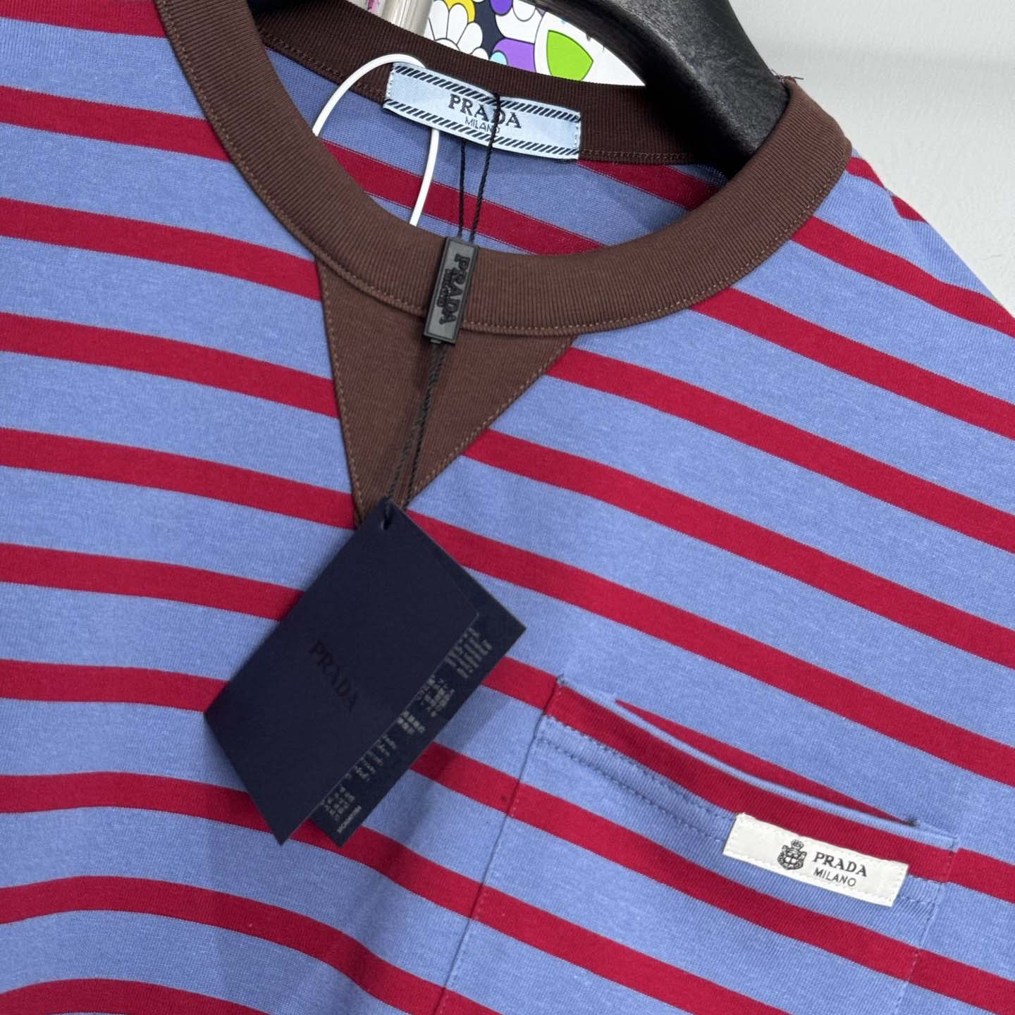 Prada Oversized Striped Jersey T-shirt - FashionPlug