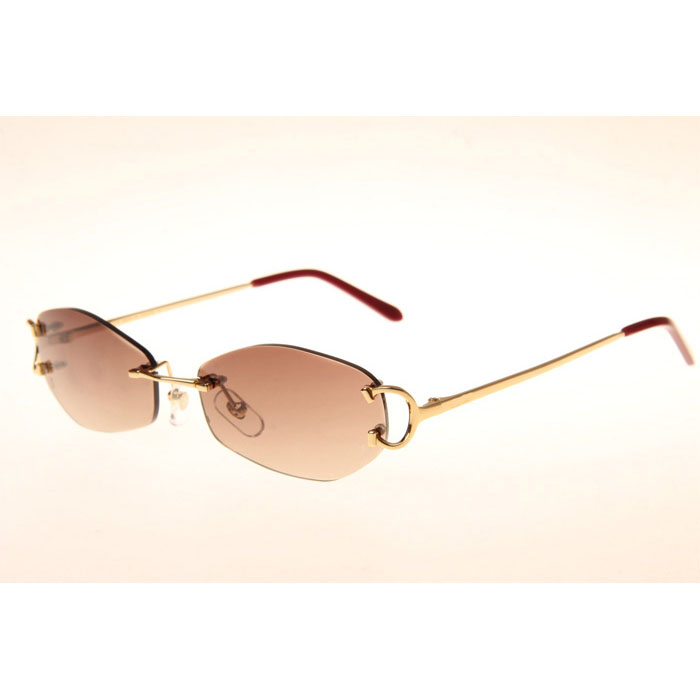 Cartier CT 4193831 Sunglasses In Gold Gradient Brown - FashionPlug