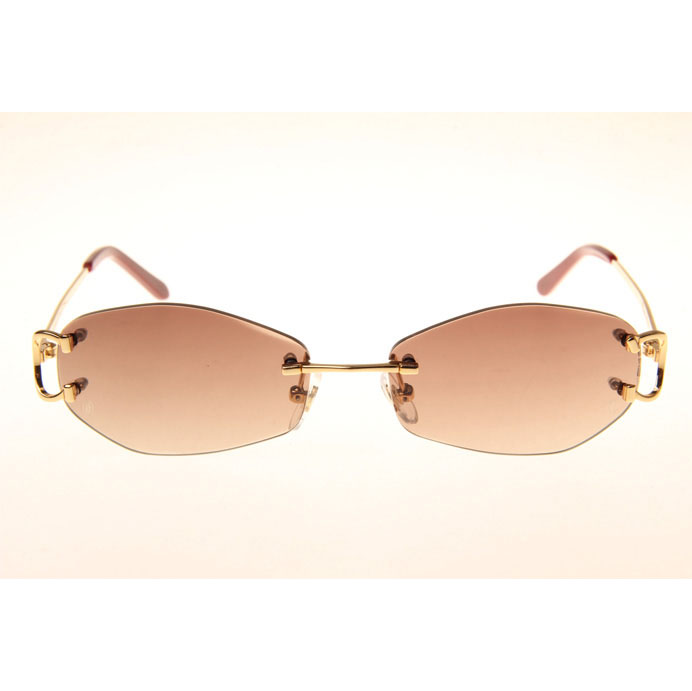 Cartier CT 4193831 Sunglasses In Gold Gradient Brown - FashionPlug