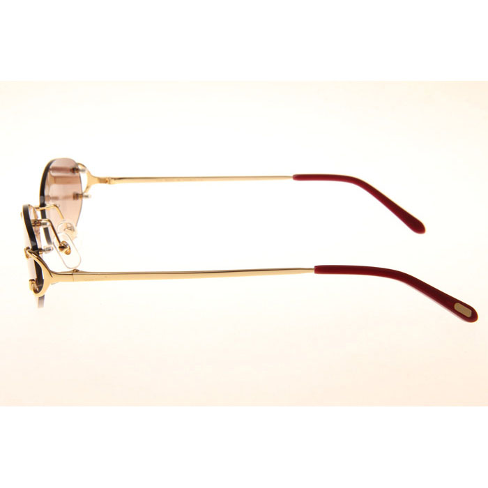 Cartier CT 4193831 Sunglasses In Gold Gradient Brown - FashionPlug