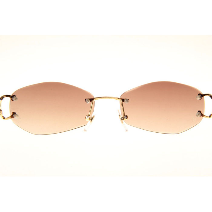 Cartier CT 4193831 Sunglasses In Gold Gradient Brown - FashionPlug