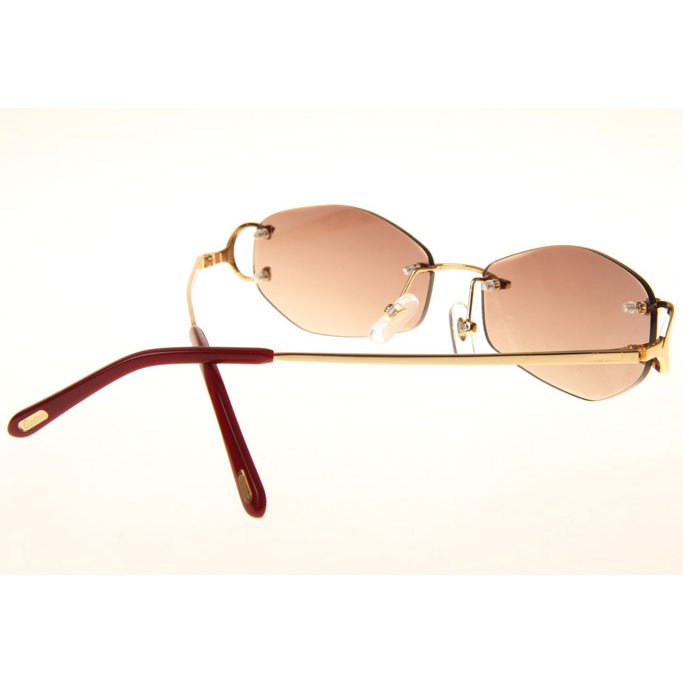 Cartier CT 4193831 Sunglasses In Gold Gradient Brown - FashionPlug