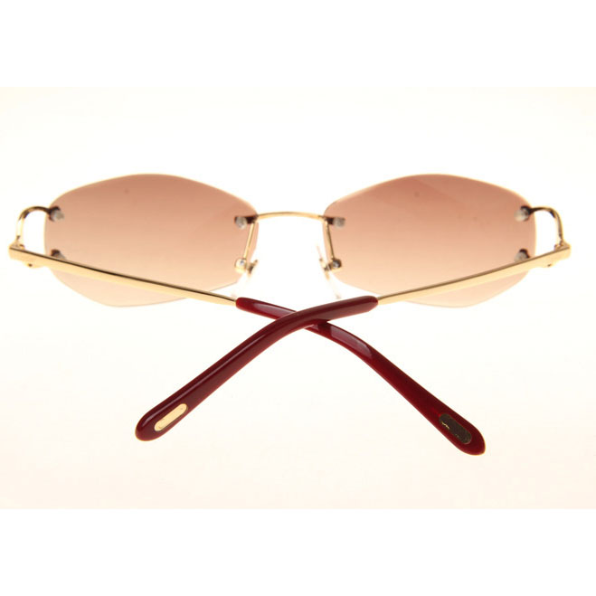 Cartier CT 4193831 Sunglasses In Gold Gradient Brown - FashionPlug