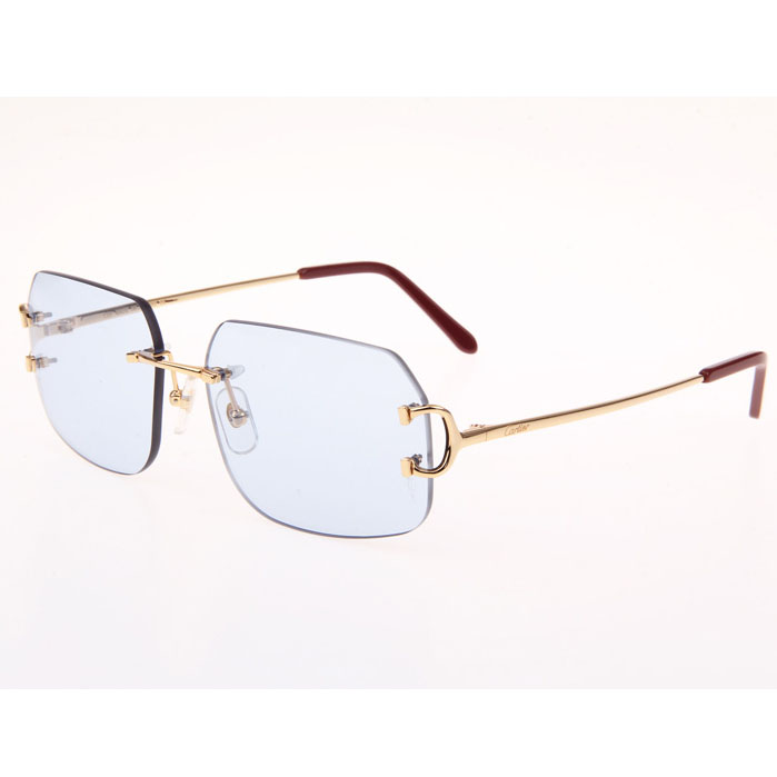Cartier CT 4193833 Sunglasses In Gold Blue - FashionPlug