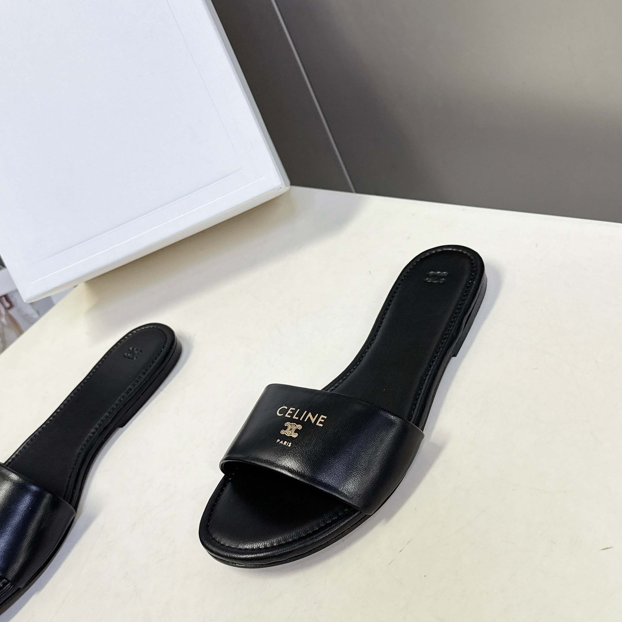 Celine Coast Mule In Lambskin - FashionPlug