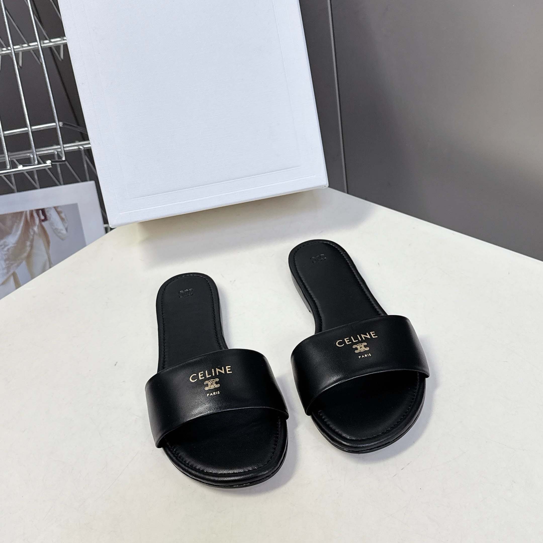 Celine Coast Mule In Lambskin - FashionPlug