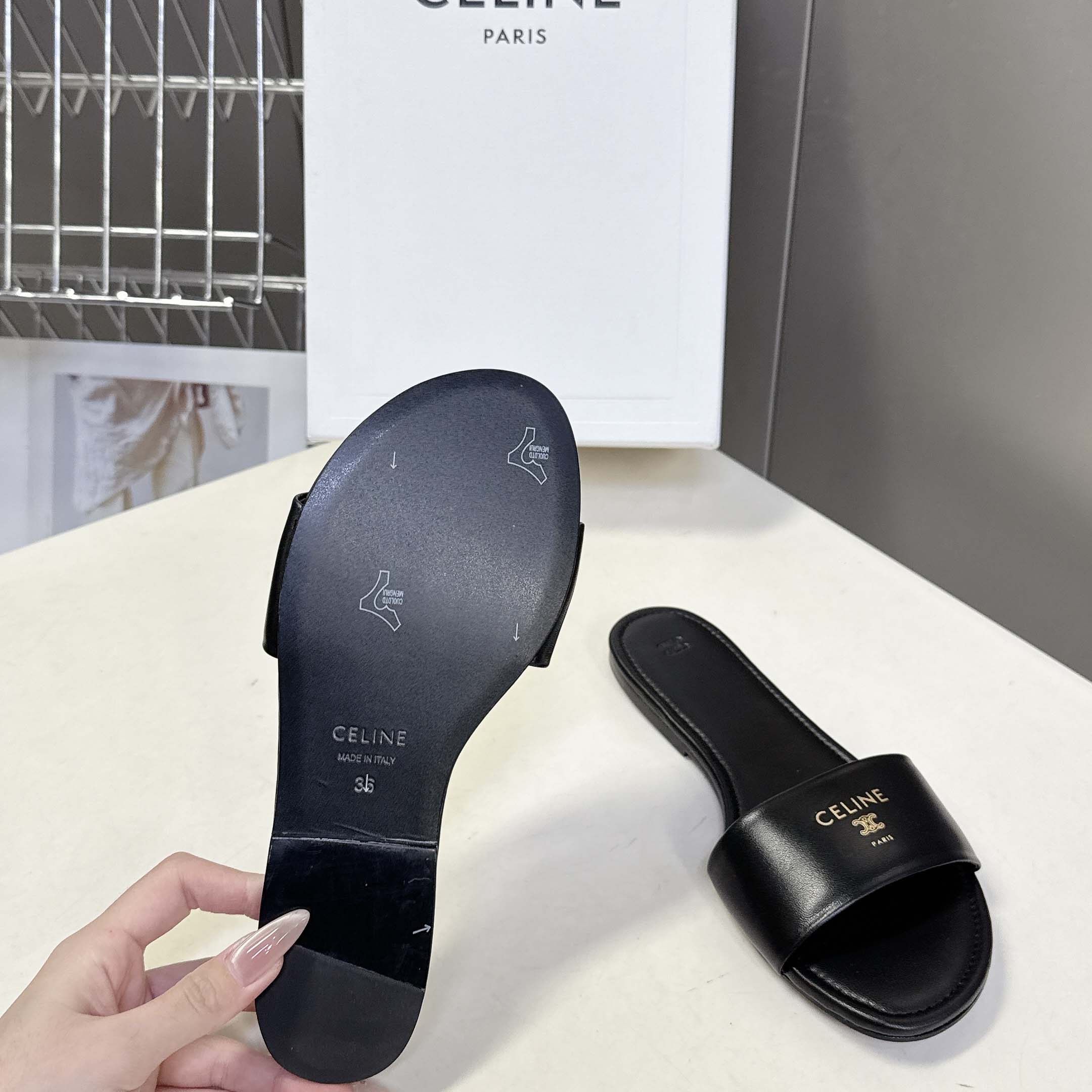 Celine Coast Mule In Lambskin - FashionPlug