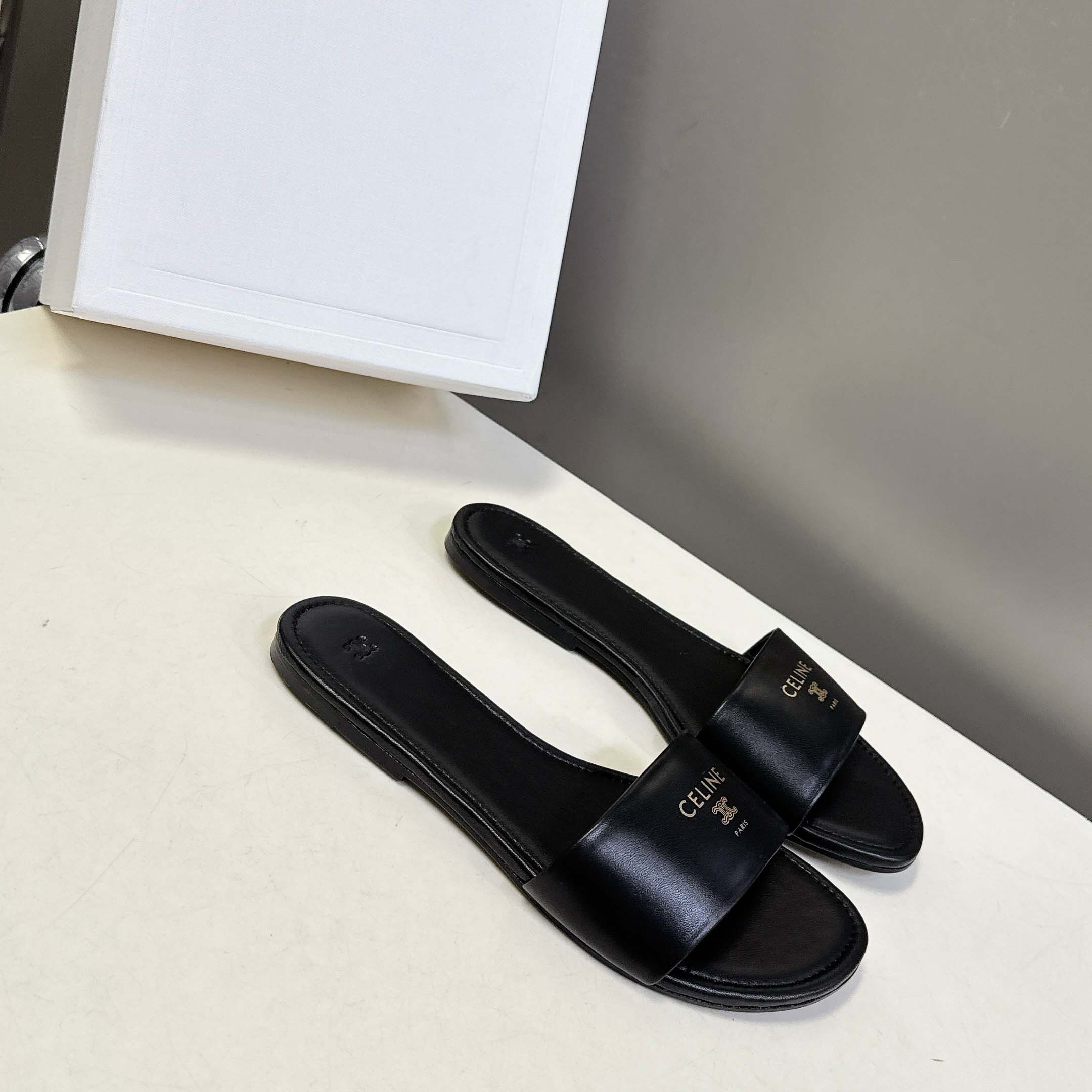 Celine Coast Mule In Lambskin - FashionPlug