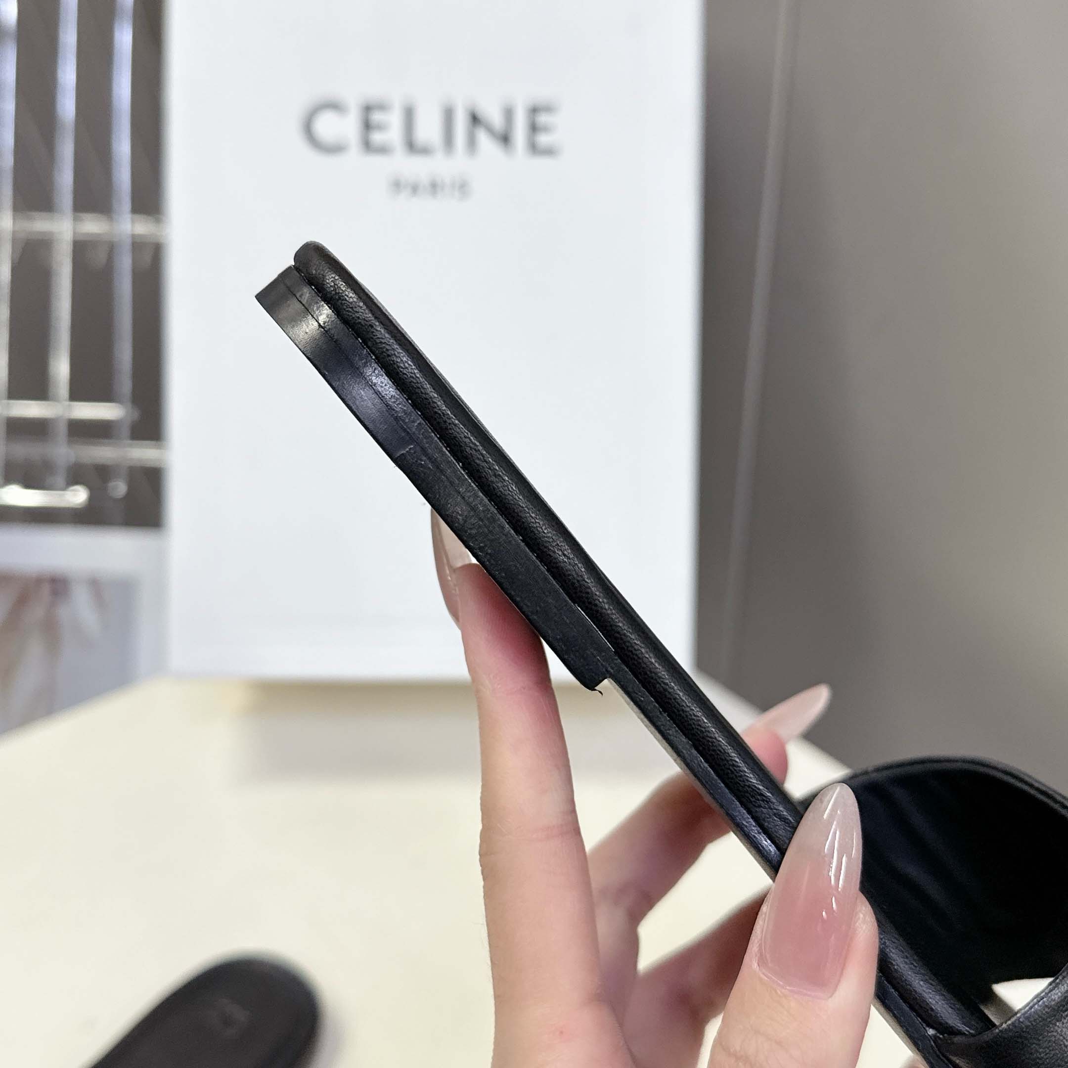 Celine Coast Mule In Lambskin - FashionPlug