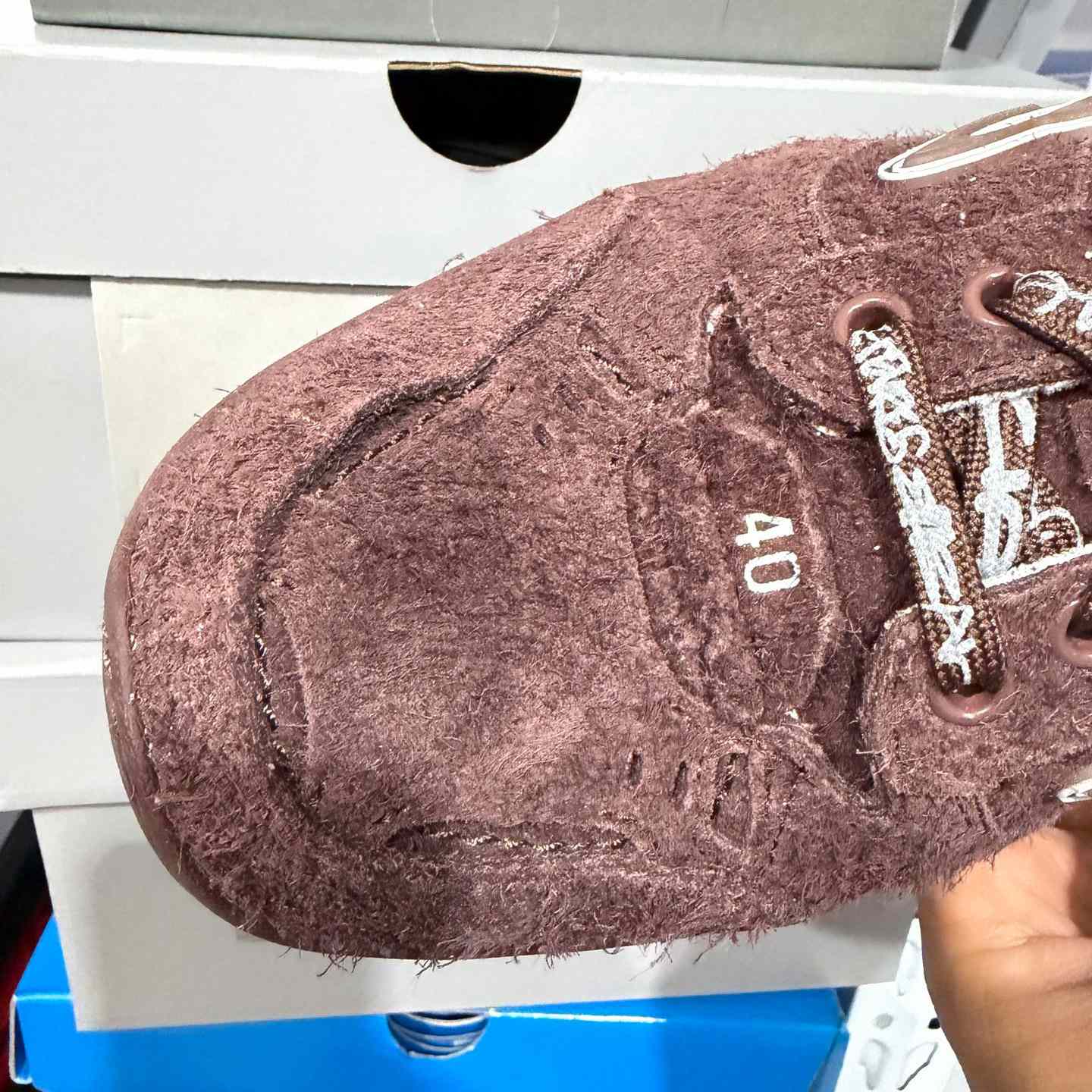 Balenciaga Hamptons Sneaker In Dark Brown And Beige Brushed Suede Cowskin - FashionPlug