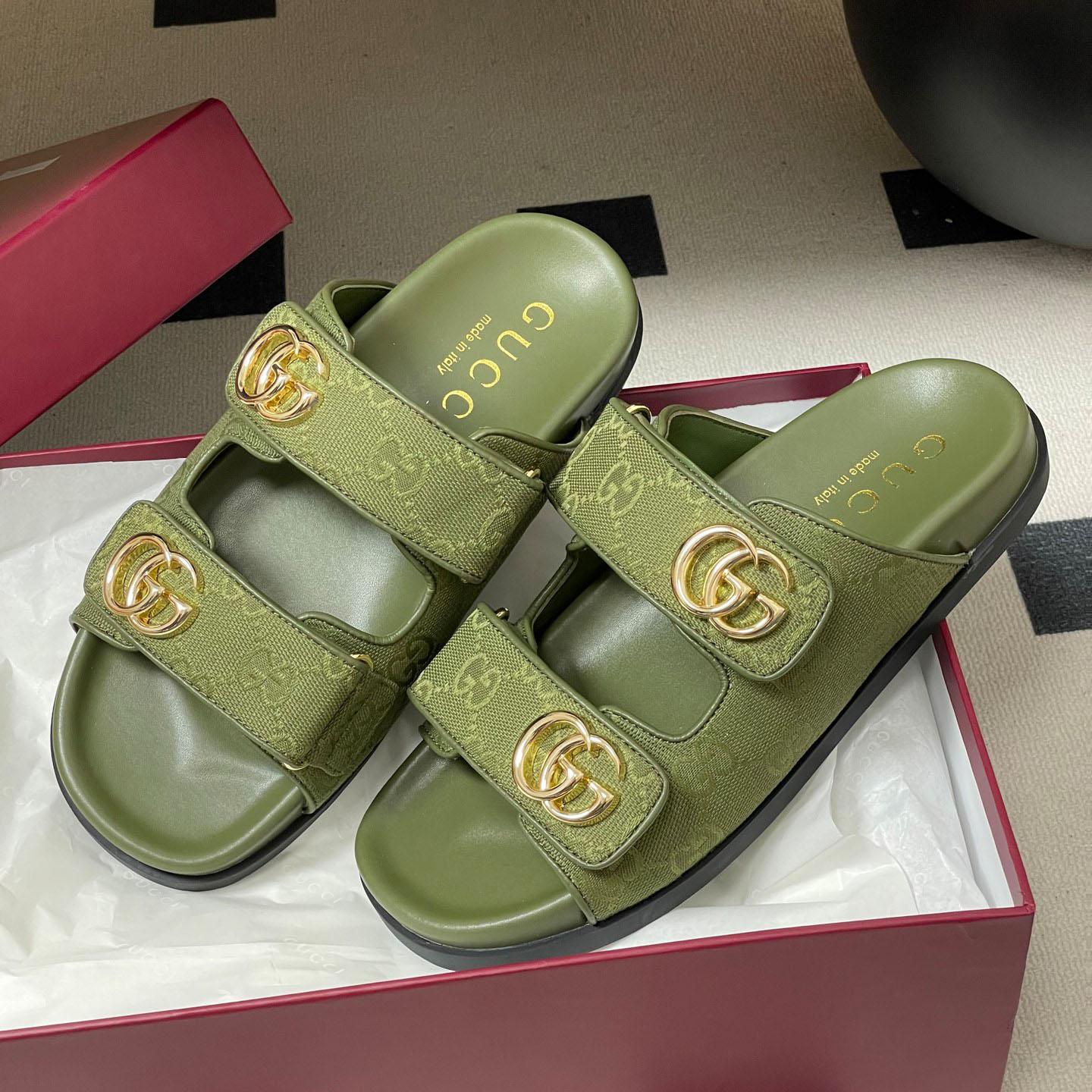 Gucci Sandal With Double G - FashionPlug
