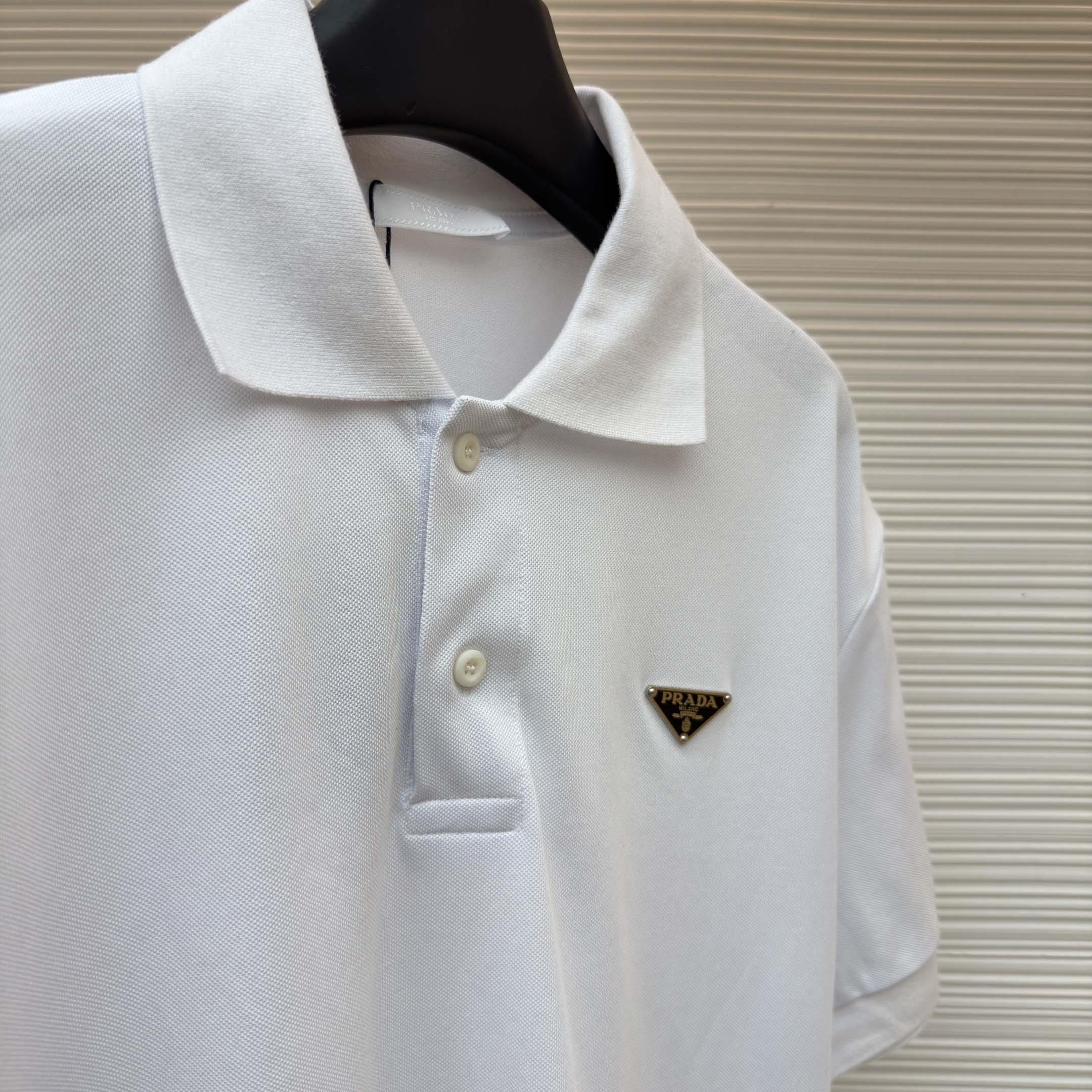 Prada Piqué Polo Shirt - FashionPlug