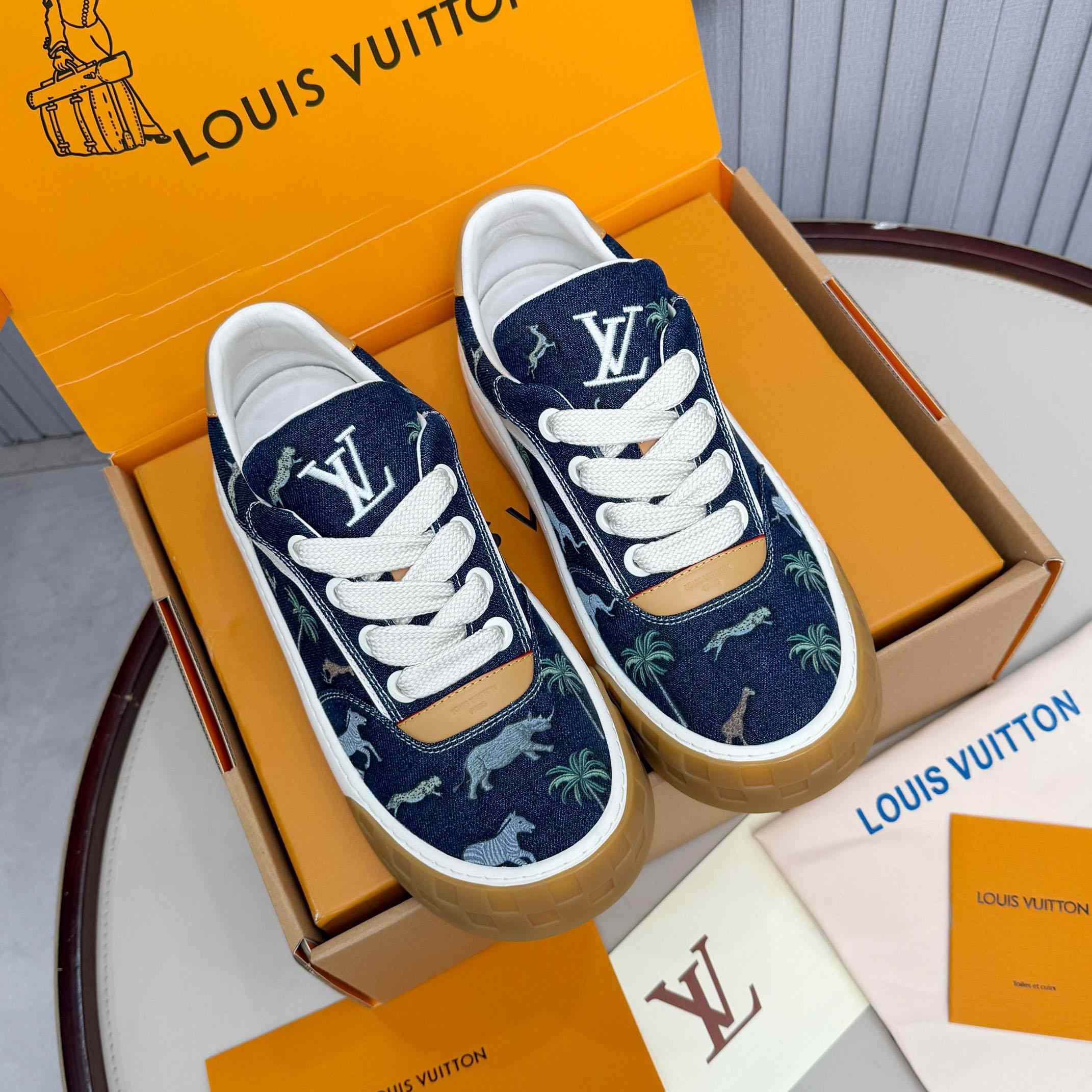 Louis Vuitton LV x The Darjeeling Limited LV Tilted Sneaker  1AJTLH - FashionPlug
