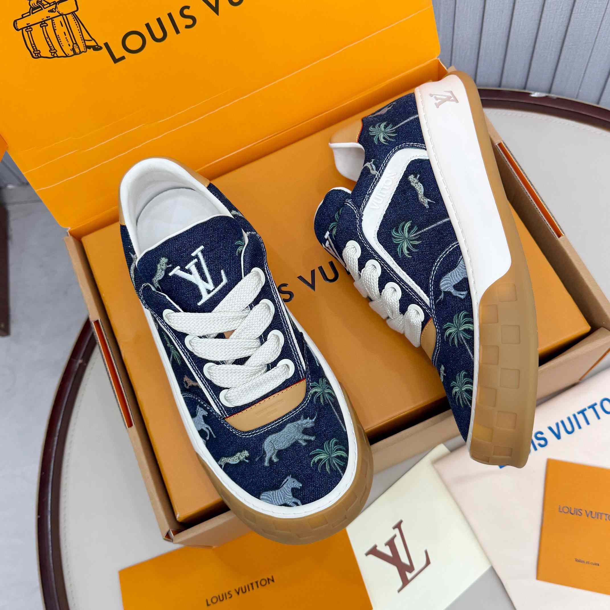 Louis Vuitton LV x The Darjeeling Limited LV Tilted Sneaker  1AJTLH - FashionPlug