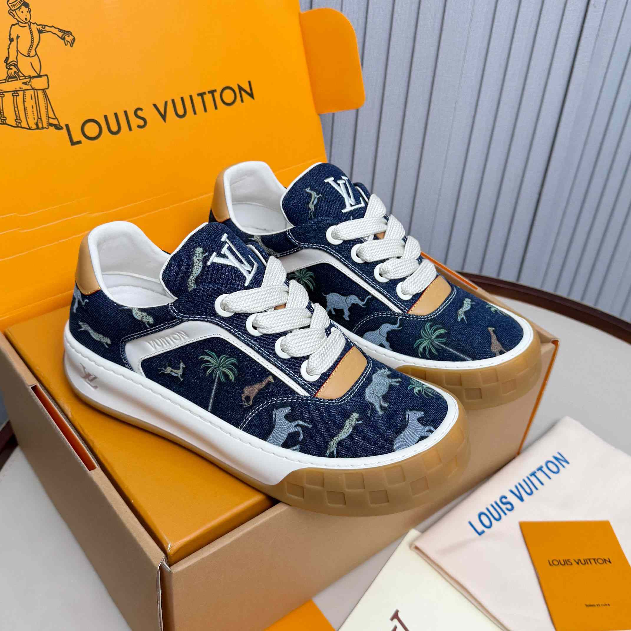 Louis Vuitton LV x The Darjeeling Limited LV Tilted Sneaker  1AJTLH - FashionPlug