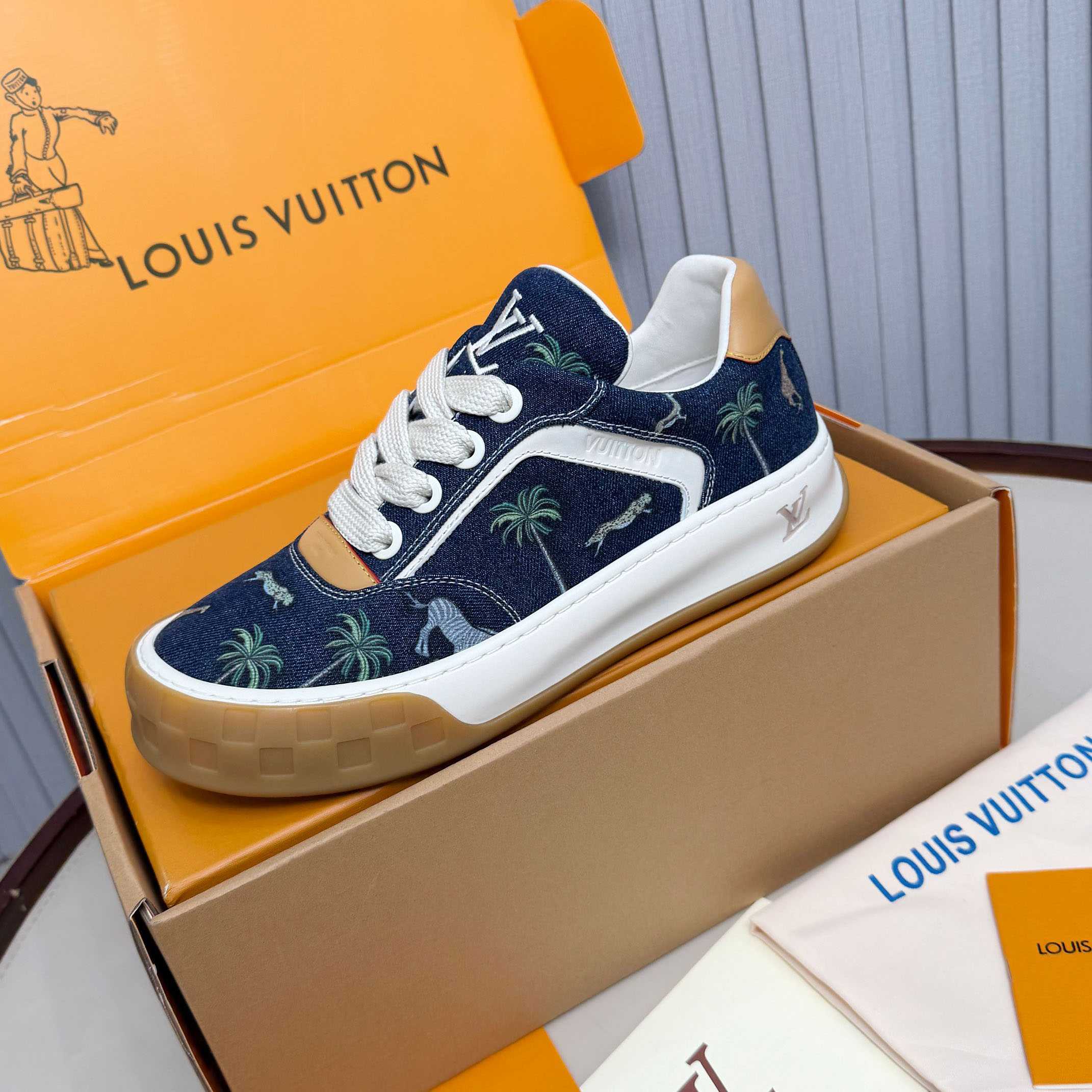 Louis Vuitton LV x The Darjeeling Limited LV Tilted Sneaker  1AJTLH - FashionPlug