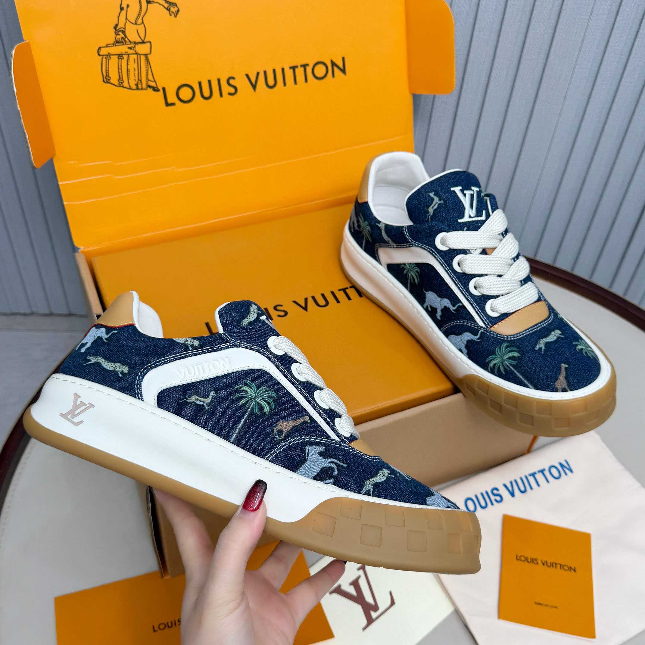 Louis Vuitton LV x The Darjeeling Limited LV Tilted Sneaker  1AJTLH - FashionPlug