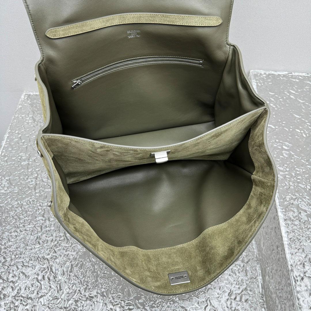 Balenciaga  Rodeo Handbag Medium In Khaki - FashionPlug