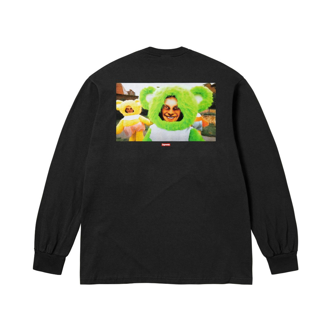 Supreme x Aphex Twin Donkey Rhubarb Long-Sleeve Tee 'Black' - FashionPlug