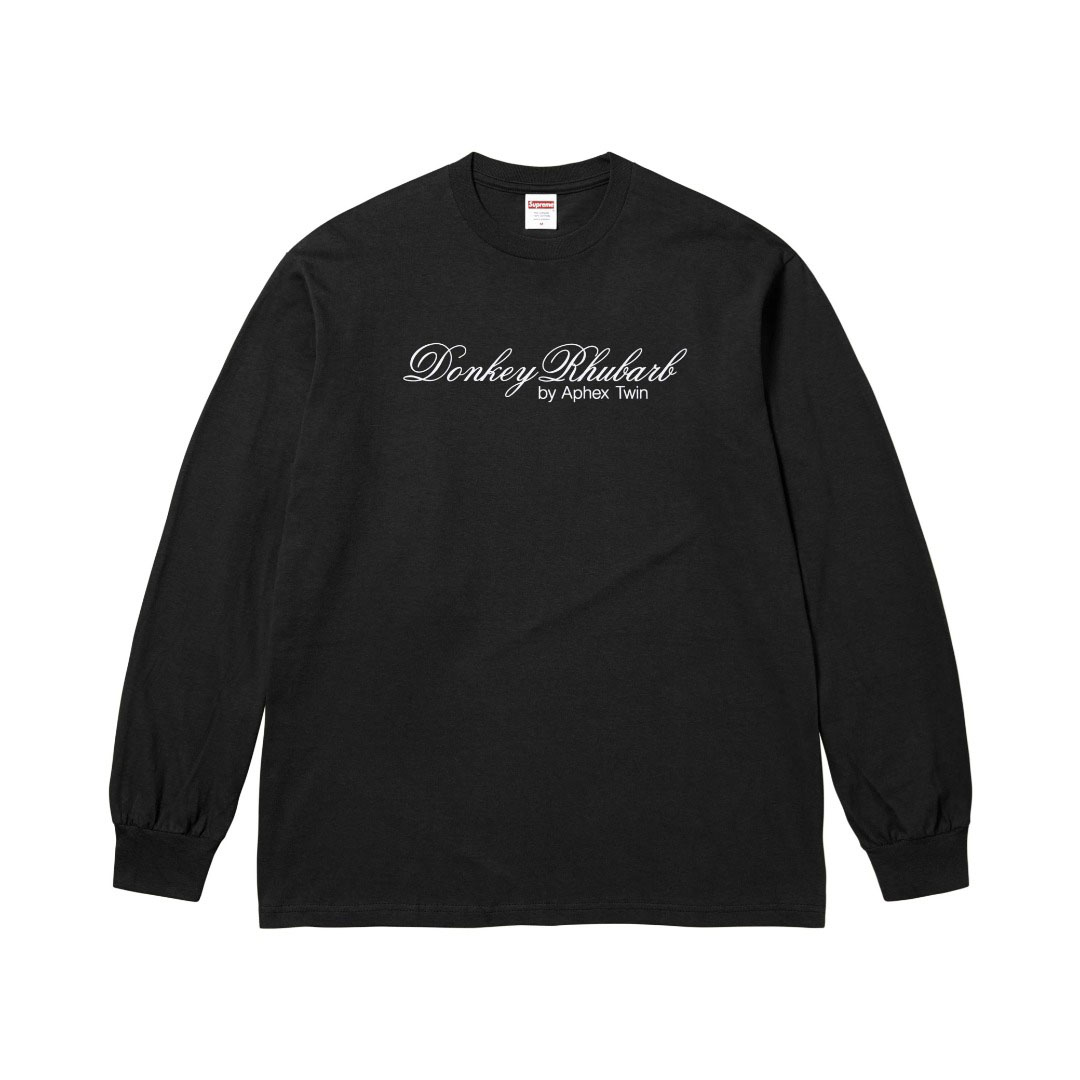 Supreme x Aphex Twin Donkey Rhubarb Long-Sleeve Tee 'Black' - FashionPlug