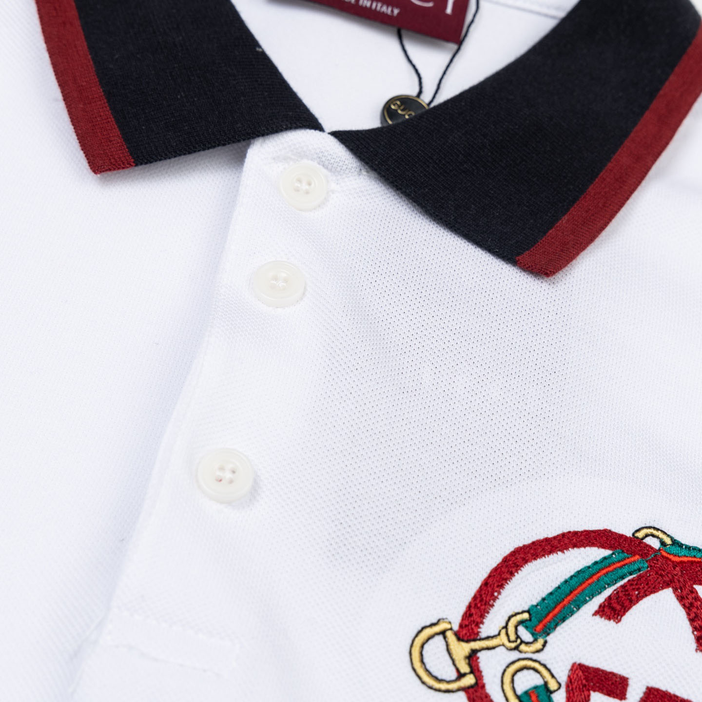 Gucci Cotton Piquet Polo Shirt With Embroidery - FashionPlug