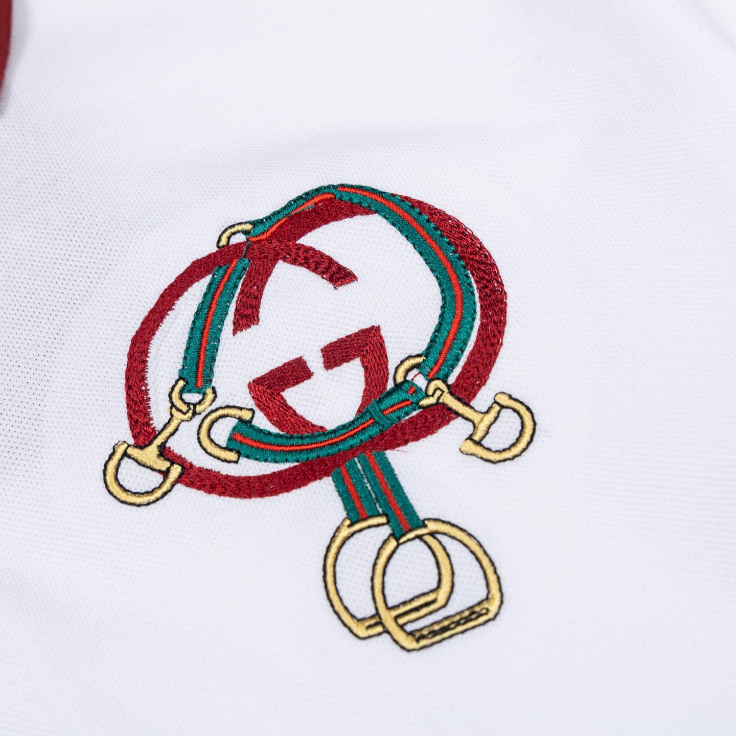 Gucci Cotton Piquet Polo Shirt With Embroidery - FashionPlug