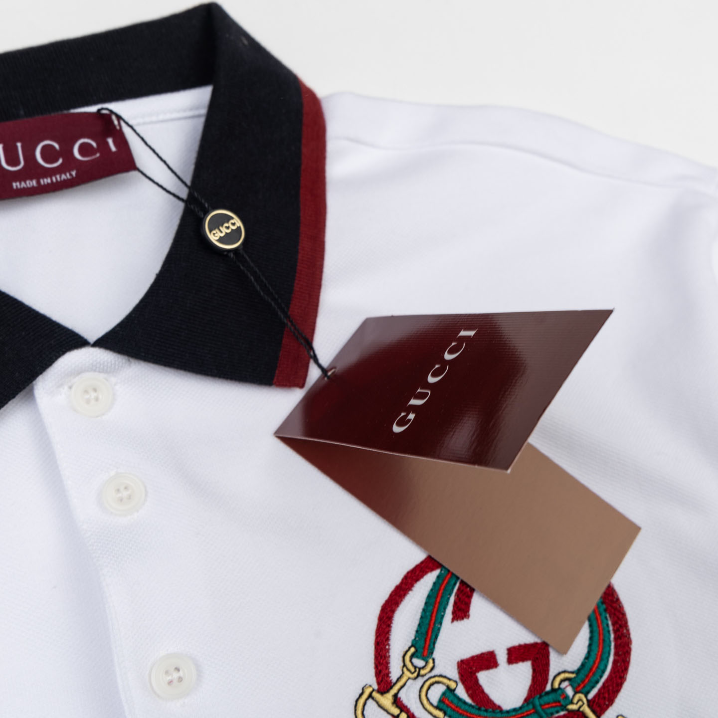 Gucci Cotton Piquet Polo Shirt With Embroidery - FashionPlug