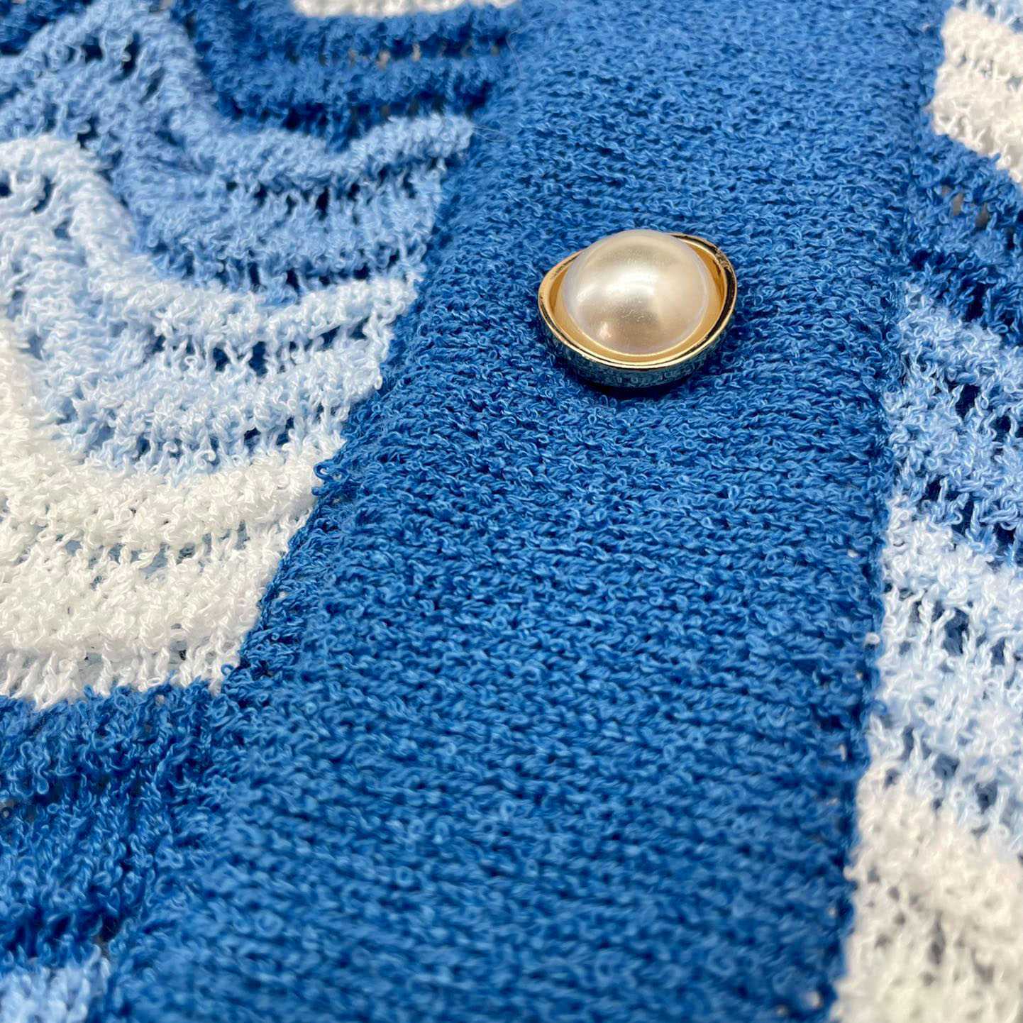 Casablanca Wavy Gradient Crochet Shirt D007 - FashionPlug