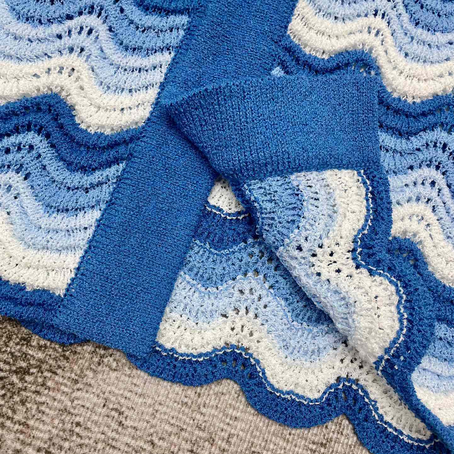 Casablanca Wavy Gradient Crochet Shirt D007 - FashionPlug