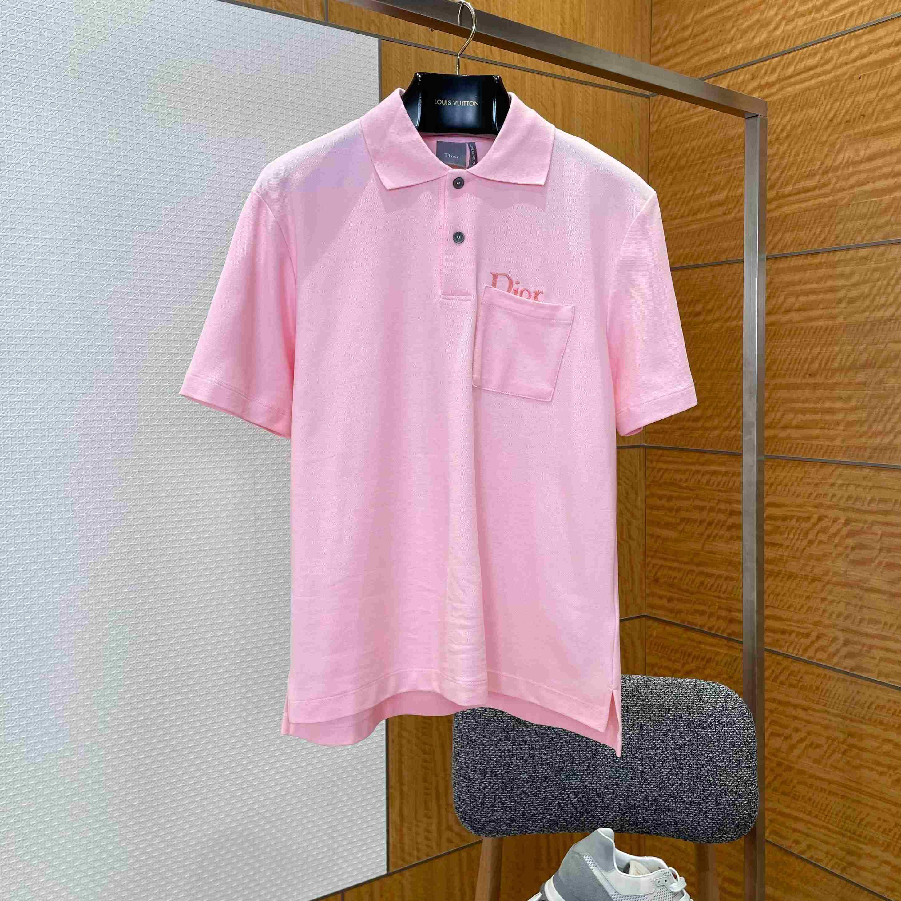 Dior Polo Shirt Lilac Cotton Piqué - FashionPlug