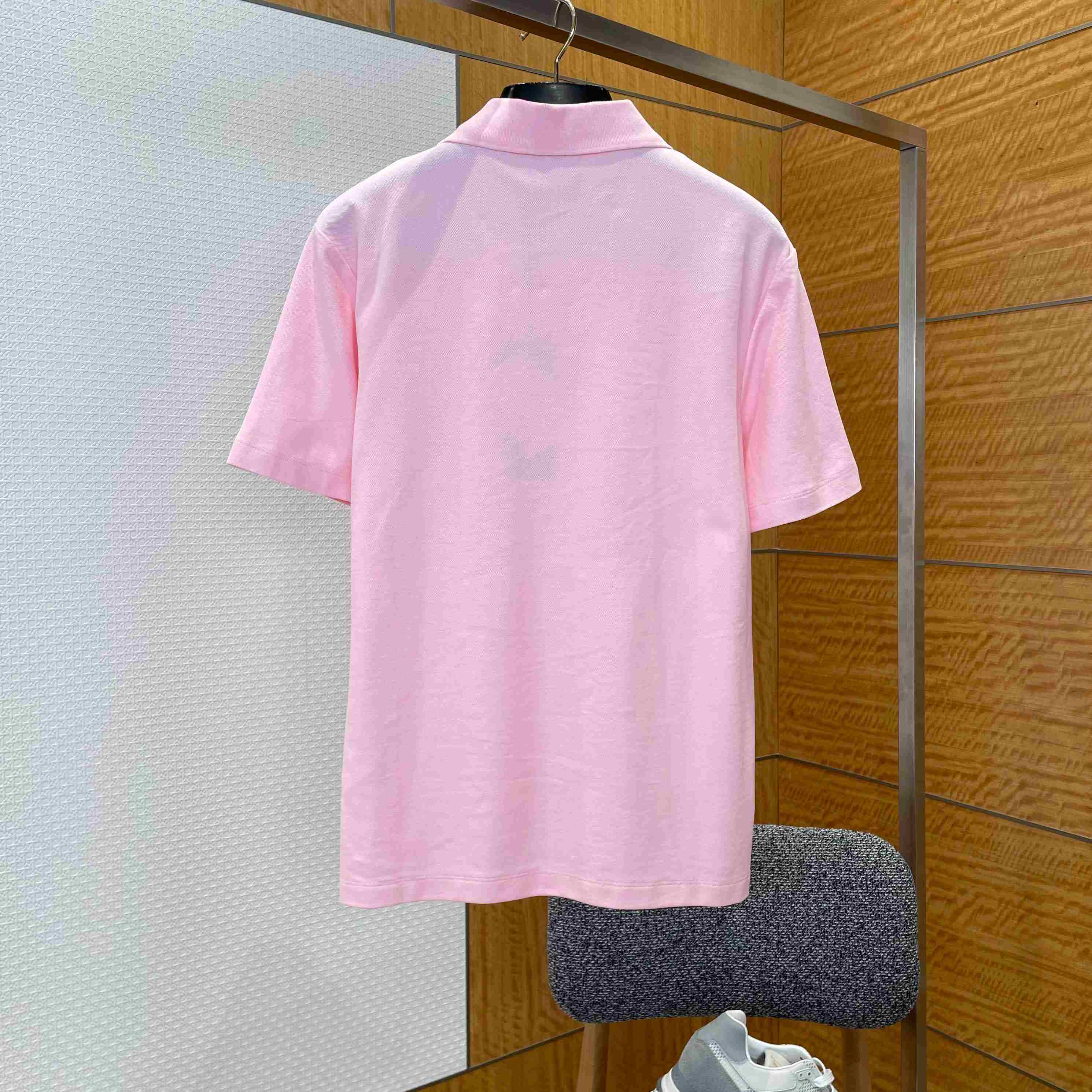 Dior Polo Shirt Lilac Cotton Piqué - FashionPlug