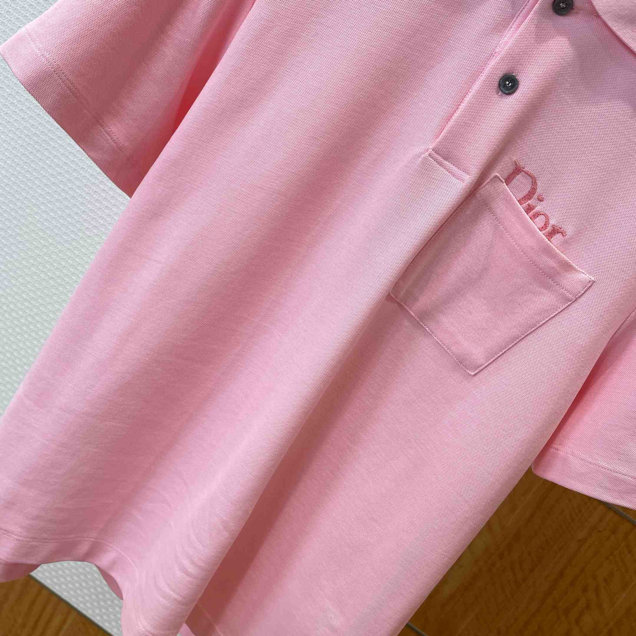 Dior Polo Shirt Lilac Cotton Piqué - FashionPlug