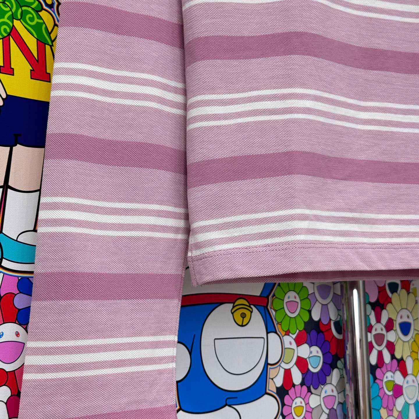 Prada Long-sleeved Striped Piqué Polo Shirt - FashionPlug