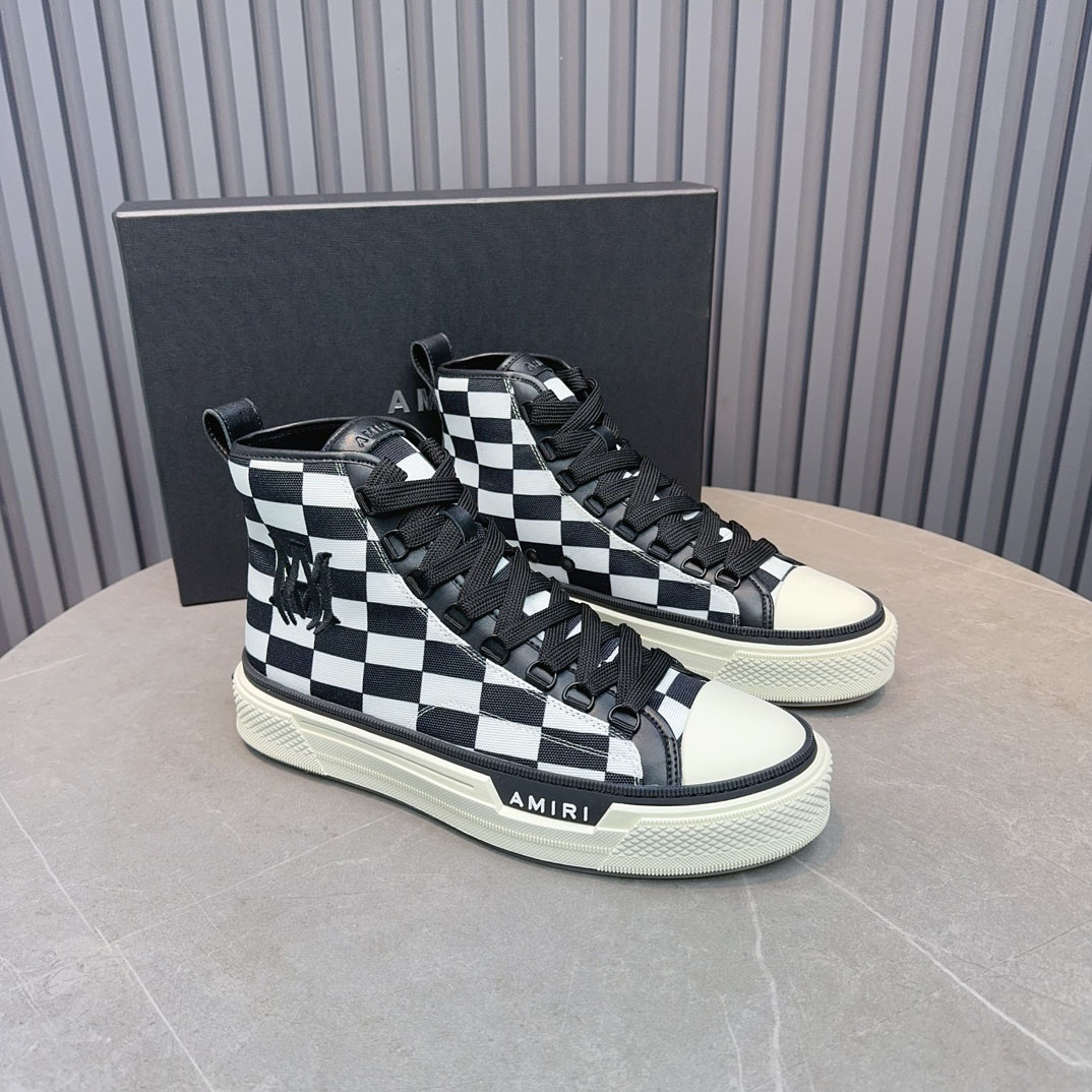 Amiri Court High 'Checkerboard' - FashionPlug