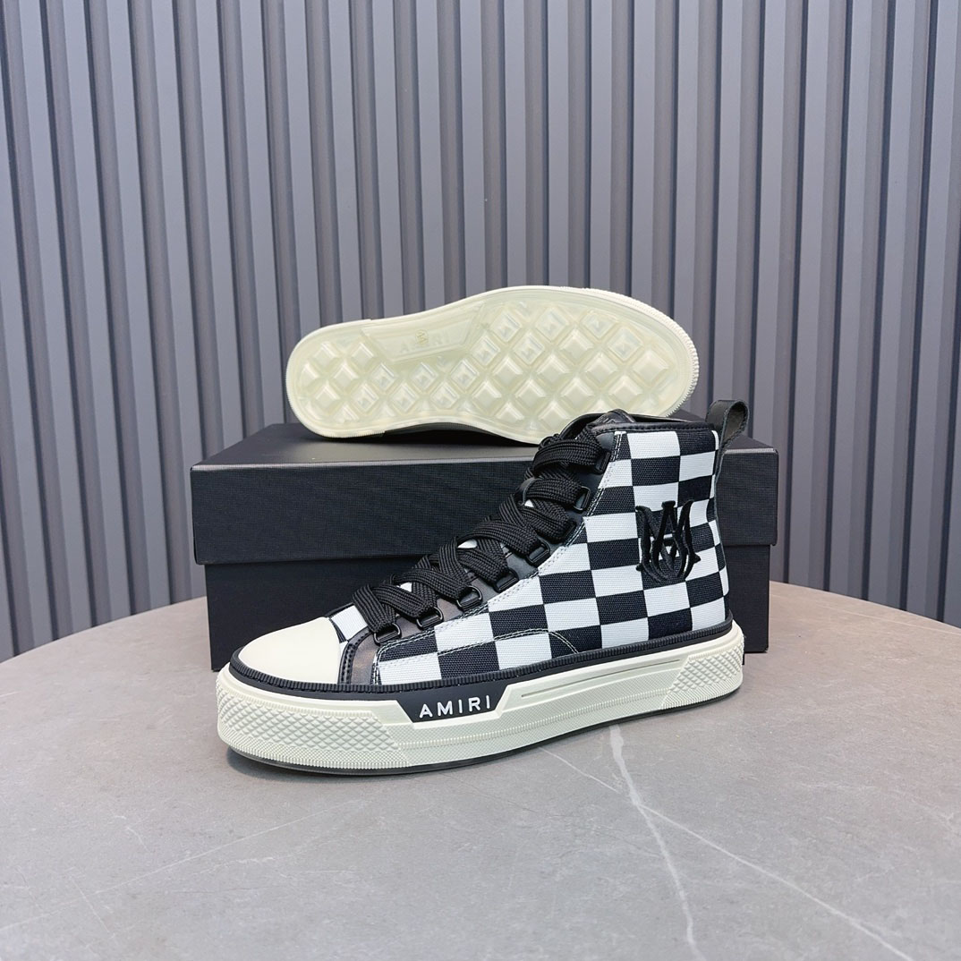 Amiri Court High 'Checkerboard' - FashionPlug