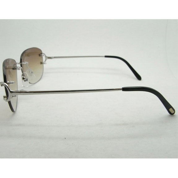 Cartier CT 4193829 Sunglasses In Silver Gradient Brown - FashionPlug