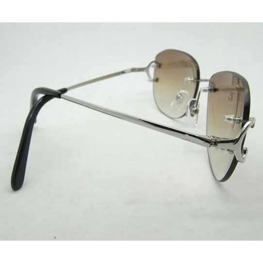 Cartier CT 4193829 Sunglasses In Silver Gradient Brown - FashionPlug