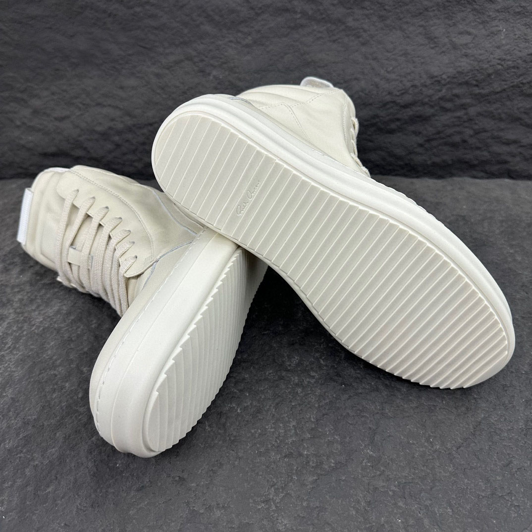 Rick Owens Geobasket High 'Milk' - FashionPlug