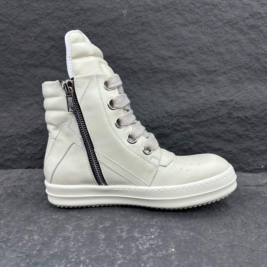 Rick Owens Geobasket High 'Milk' - FashionPlug