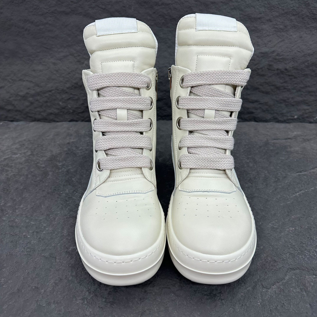Rick Owens Geobasket High 'Milk' - FashionPlug