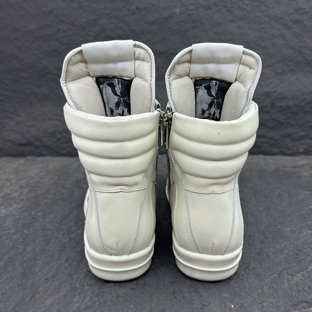 Rick Owens Geobasket High 'Milk' - FashionPlug