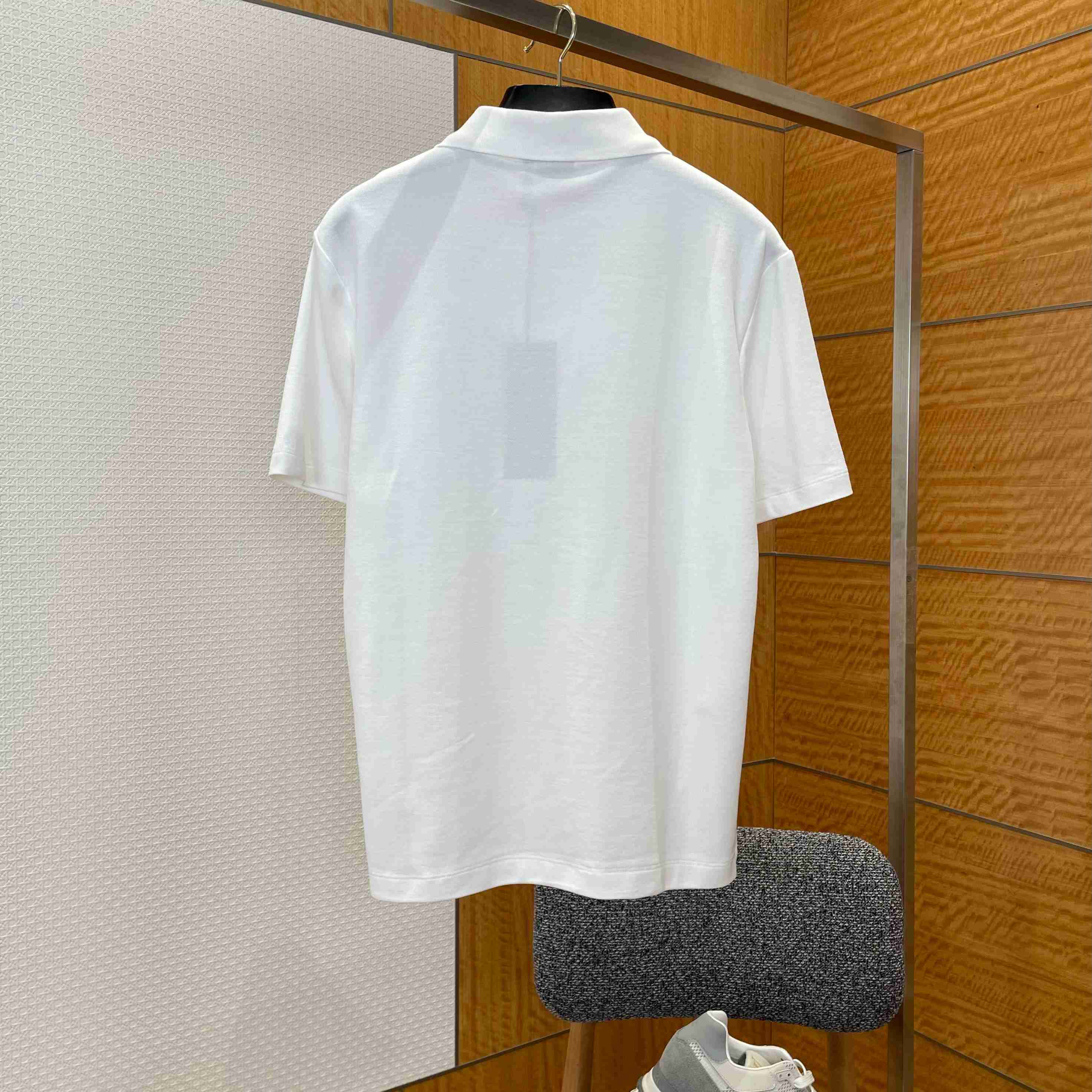 Dior Polo Shirt White Cotton Piqué - FashionPlug