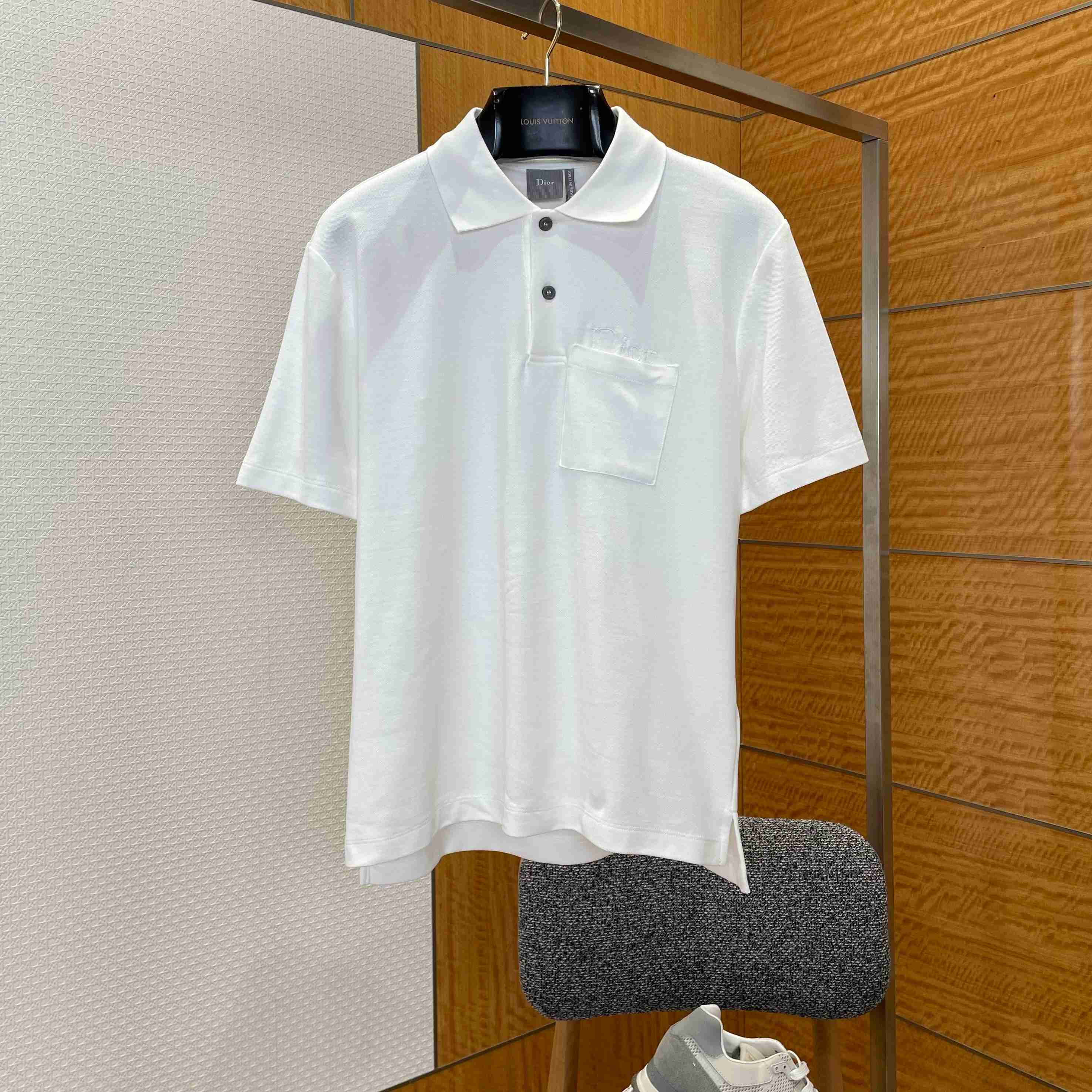 Dior Polo Shirt White Cotton Piqué - FashionPlug